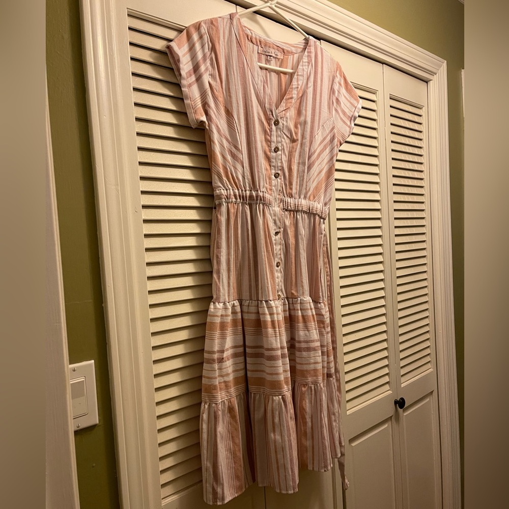 Harlow & Rose Small Pink Linen Summer Dress